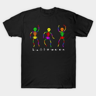 Rainbow Halloween Skeleton T-Shirt